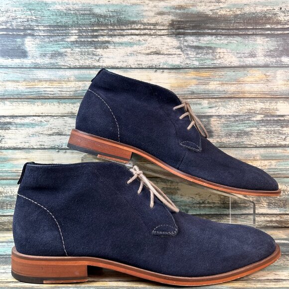 Steve Madden Other - Steve Madden Chukka Boot Mens Size 10 Taftan Blue Suede Ankle Lace Up Round Toe